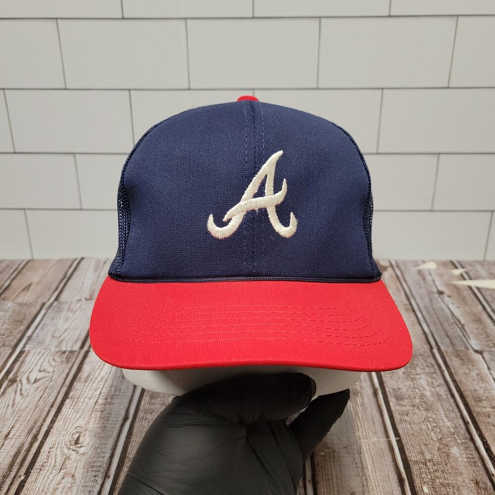 Vintage Atlanta Braves Sports Specialties Mesh Trucker Hat Snapback MLB Cap